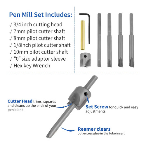 Kit De Corte De Barril, 7 Pc, Cabeza De 19 Cm, Varios Tamaño