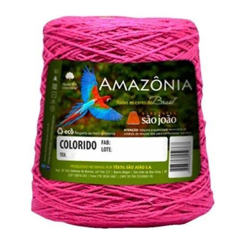 Barbante São João Amazônia Crochê 8 Fios Rosa Pink 300m
