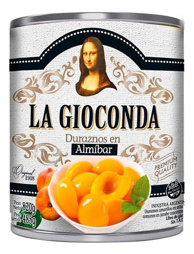 Duraznos La Gioconda Mitades Lata De 820 Grs