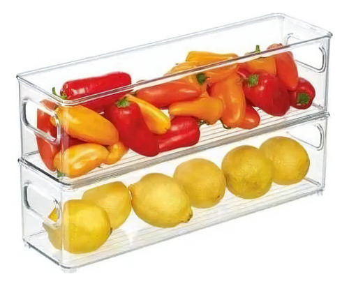 Organizador Para Refrigerador/cocina 4 Piezas, Idesign Cocin Color Transparente