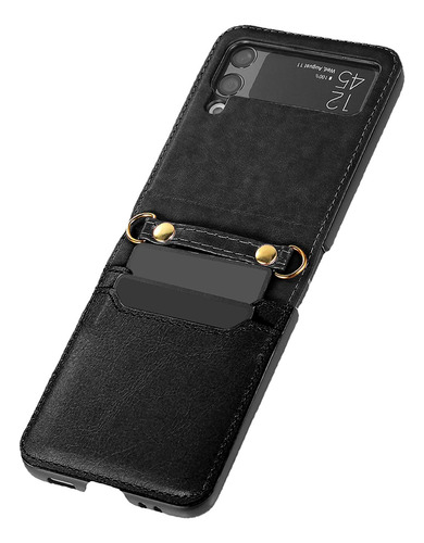 Capa De Telefone Com Porta-cartão À Preto Para Flip Four