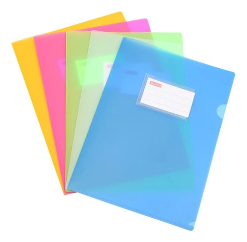  Carpeta Archivador  Plástico Transparente Colores