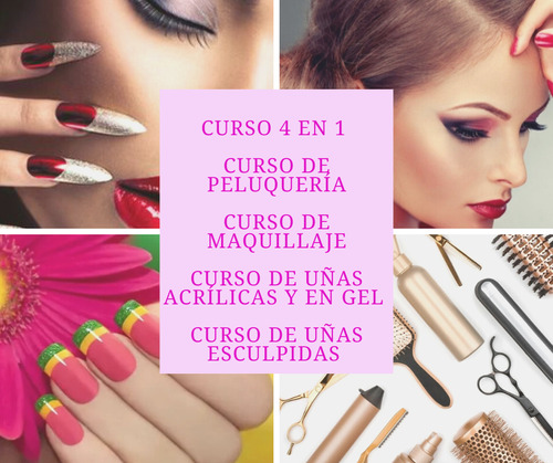 Curso De Peluquería,curso De Maquillaje 4 En 1