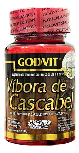 Vibora De Cascabel (60 Caps) Godvit Gn+vida Sin Sabor
