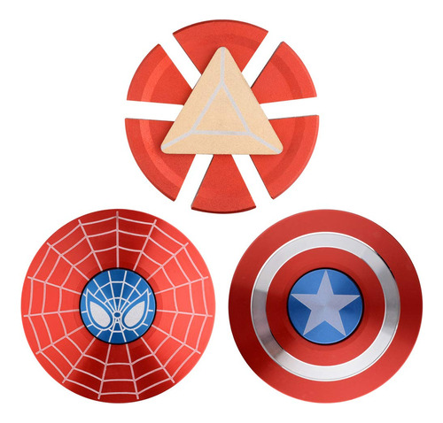 Paquete De 3 Wiitin Superhero 2 Lados Fidget Spinner To...