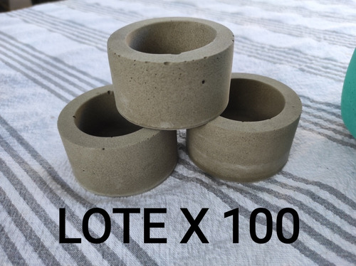 Lote X 100 Macetas De Cemento Circulares Mini Souvenir