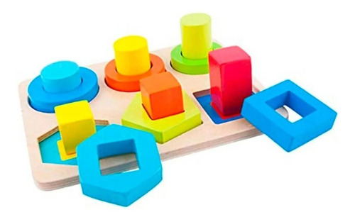Imagen 3 de 6 de Acool Plantado Ensarte Formas Colores Madera Ac7666 Edu Full