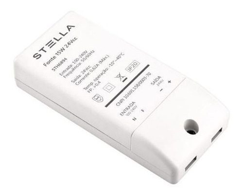 Fonte Profissional Para Led 24v 15w Gar. 1 Ano Stella Bivolt