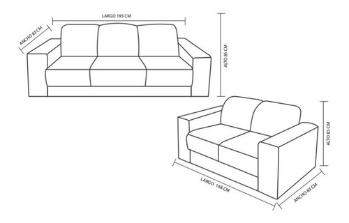 Imagen 9 de 10 de Sala Modelo Burdeos 3 2 - Varios Colores Këssa Muebles