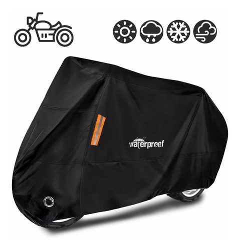 Imagen 1 de 6 de Funda De Moto Impermeable, Resistente Al Polvo A La Nieve