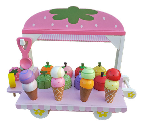 Carrito De Helado De Juguete, Juego De Rol Con Cuchara,