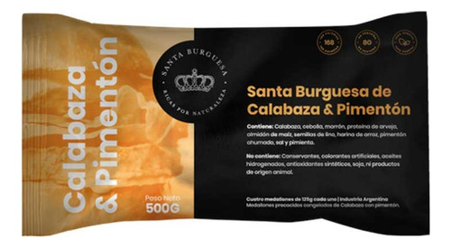 Hamburguesa Vegana Santafood De Calabaza Y Pimenton 500g