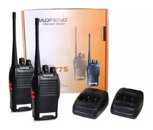 Walkie-talkie Baofeng Walk Talk BF-777S com 2 rádios e frequência 400HMzx470HMz - preto 100V/240V