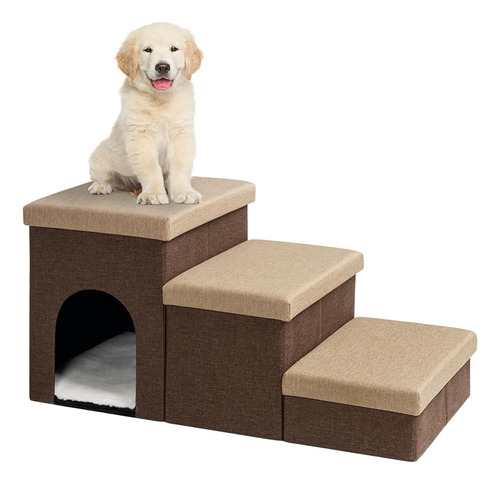 Hoobro Escaleras Para Perros Con Almacenamiento, Escalones P