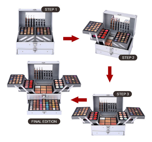 Set De Regalo De Maquillaje Charmcode 132 Colores Con 94 Som