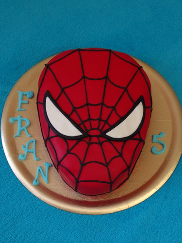 Torta Cumpleaños Fiestas Spiderman Hombre Araña 3d