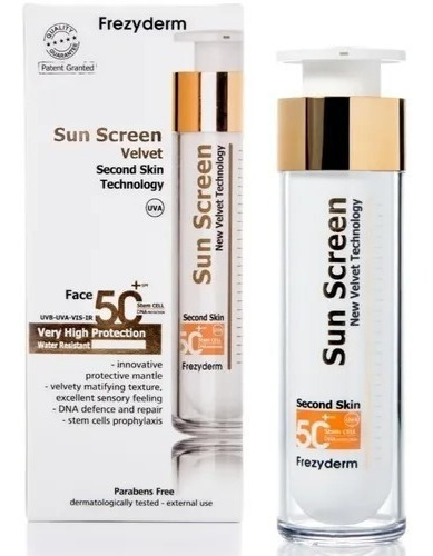 Frezyderm Velvet Sun Screen 50ml Protector Solar Piel Grasa