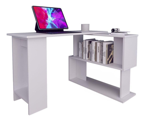 Escritorio Melamina Moderno - Escritorio En L Con Estante