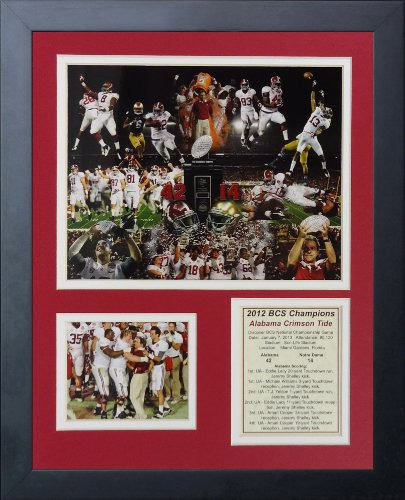 2012 Alabama Crimson Tide Campeones Nacionales 11  X 14  Enm