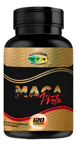 Maca Peruana Preta Pura Premium 120 Comprimidos 1000 Mg