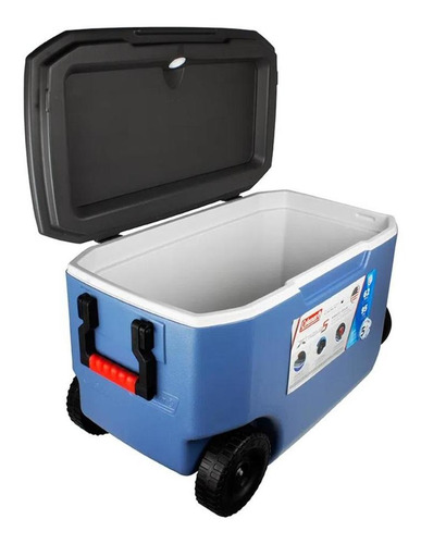 Caixa Térmica Cooler Xtreme 5 62qt 58l C/ Rodas Azul E Cinza
