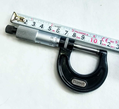 Micrómetro De 0-25 Mm Starrett Great Britain. (Usado)