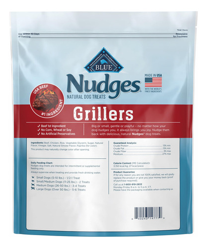 Golosinas Naturales Para Perros Nudges Grillers Con Auténtic