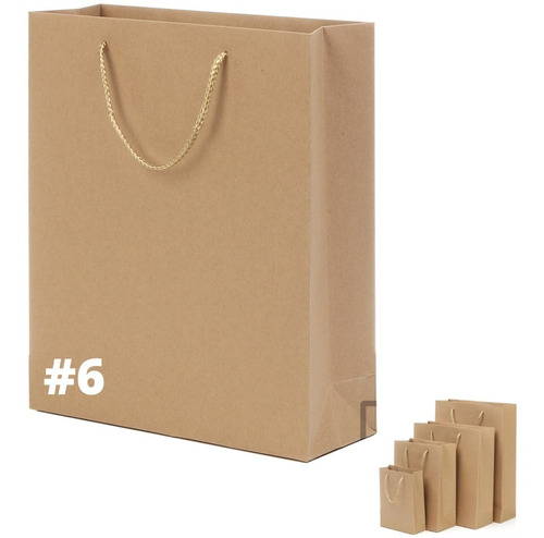 Bolsa Boutique Papel Kraft X 60 Und. 28cm * 37cm Fuelle 10cm