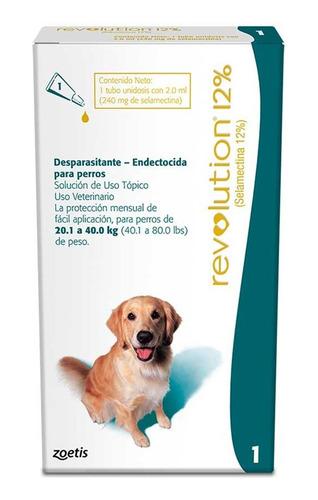 Antiparasitario Revolution Para Perros 20 A 40 Kg. Np