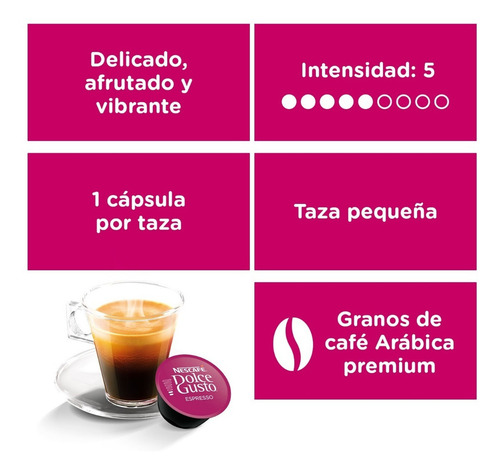 Cápsulas Nescafé Dolce Gusto Espresso por 16 Unidades