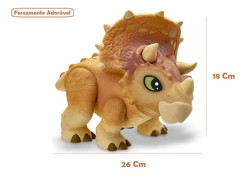 Dinossauro Triceratops Dinos Baby Jurassic World Pupee