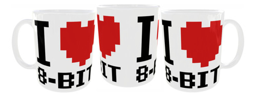 Taza I Love 8 Bit Mug Vintage Computer 8 Bits Pixel