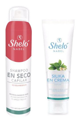 Shampoo En Seco Y Silika En Crema Para Peinar Rizos Shelo.  