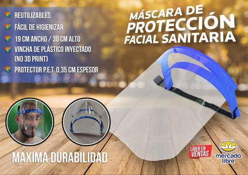 Mascara De Protección Facial Sanitaria Reutilizable