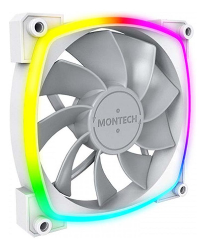Cooler Para Gabinete Montech Rx120 Pwm, 120mm, Reverso White