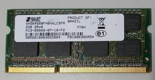 Memória Notebook Ddr3 2gb Smart Pc3-8500s