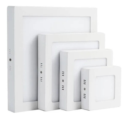 Imagen 5 de 8 de Foco Led Panel Plafon Sobrepuesto Cuadrado 18w Luz Fria
