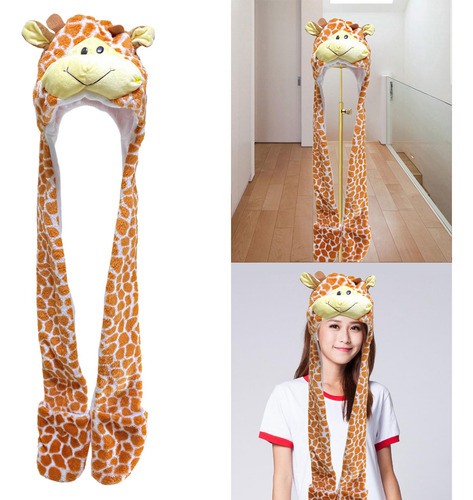Gorro Con Personaje De Felpa De Animales Divertidos,