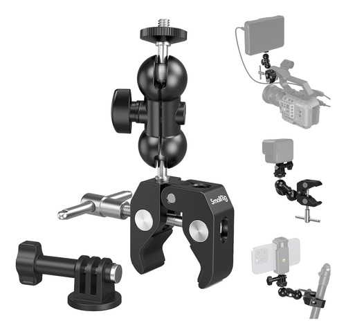 Cool Ballhead Arm Super Clamp Mount Adaptador De Bola D...