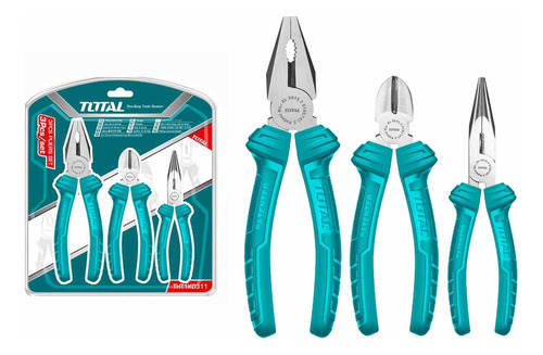 Kit De 3 Pinzas Pinza Universal Alicate Total Industrial