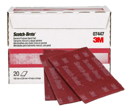 Paño Fibra Abrasiva 3m Scotch-brite 7447 Pro Lija X 20u