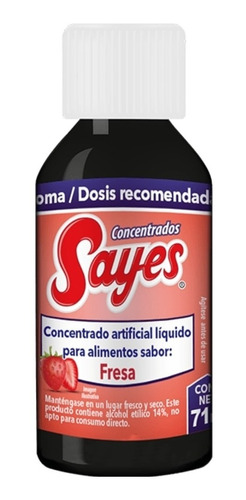 Concentrado Comestible Sayes Sabor Fresa 71ml