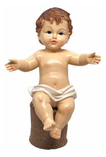 Niño Jesús Cuna 19 Cm En Porcelana Italiana