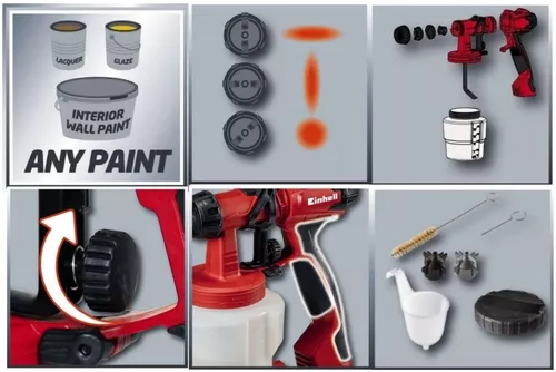 PISTOLA DE PINTURA ELECTRICA TC-SY 600 S incluye accesorios EINHELL