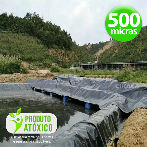 Geomembrana Lona Lago Ornamental Paisagismo 500 Micras 5x5 M