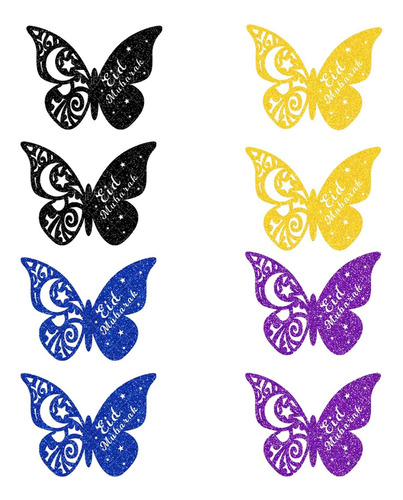 8 Pegatinas De Pared De Mariposas 3d, Decoración De Pared