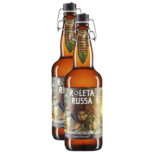 Cerveja Roleta Russa Artesanal 500ml New England Ipa Kit 2un