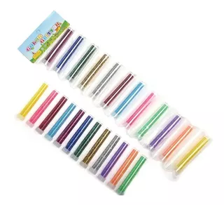 Set 12 Colores Pigmentos Glitter En Tubo