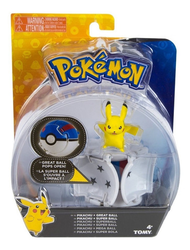 Figura Pokemon Pops Open Pikachu E Pokebola Tomy Sunny 1962