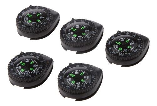 Imagen 5 de 6 de 5 Piezas De Brújula Mini De Pulsera Color Negro Accesorio